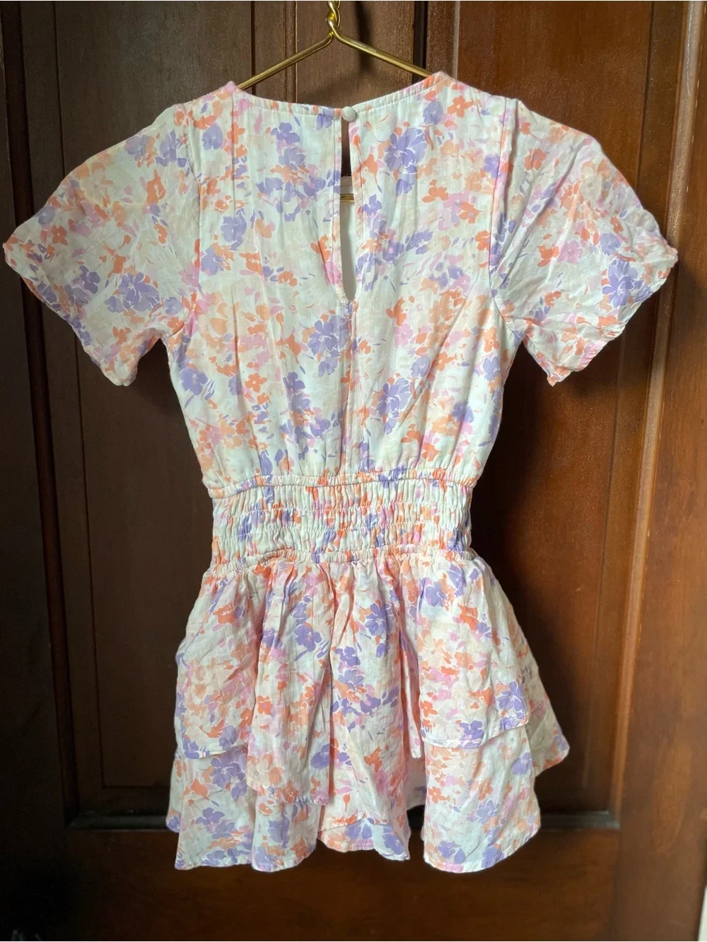 abercrombie kids girls 7/8 white floral dress